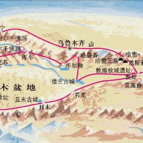 丝绸之路路线地图