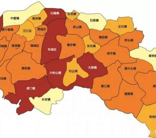 东莞的32个镇的面积及人口排名，快看看你所在的镇排名如何？